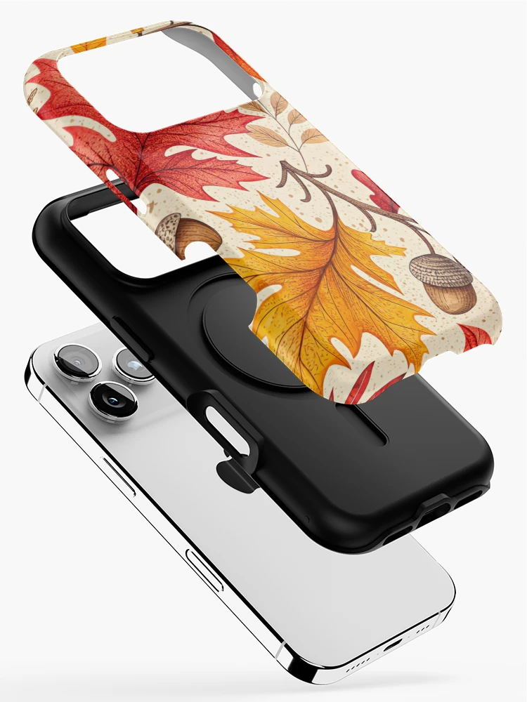 Thumbnail 2 of 4, iPhone Case, Autumn Harmony: A Colorful Fall Pattern designed and sold by Paper Punch Press.