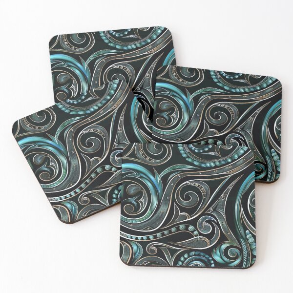 Item preview, New Zealand Māori Paua Pattern Koru Design 69 designed and sold by GrinGalore.