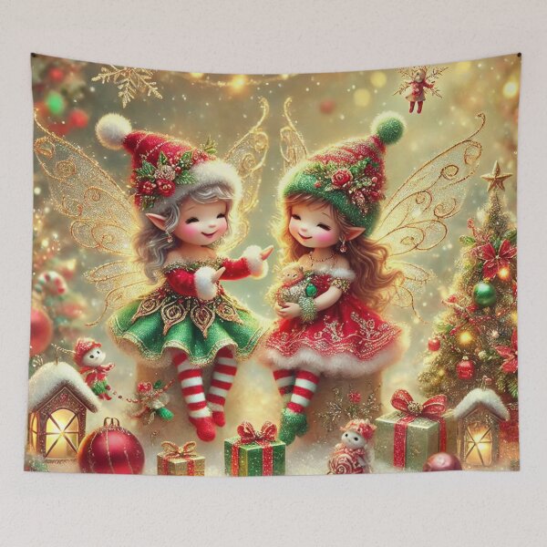 Item preview, Adorable Christmas Fairies Magic designed and sold by Dream Bloom Gallery.