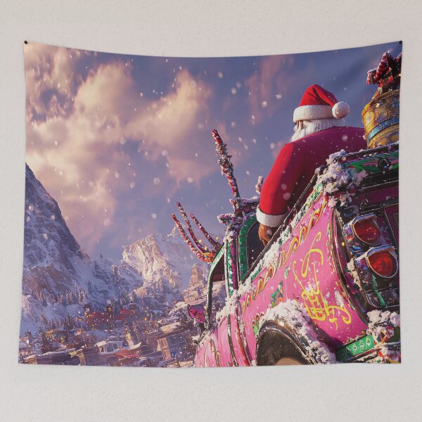 Item preview, Ho Ho Ho The Truck Art Santa designed and sold by NomadicDreamer.