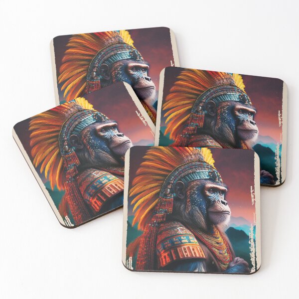 Item preview, Tribe King | Aztec Maya Ape | Nature Monkey Collection designed and sold by monkeybusiness.pt.