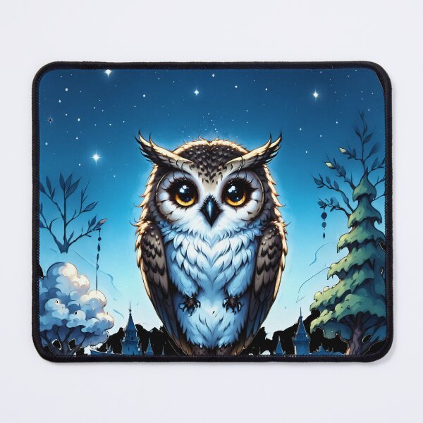Item preview, Cosmic Owl Stargazing Scene designed and sold by Arcane Adorable.