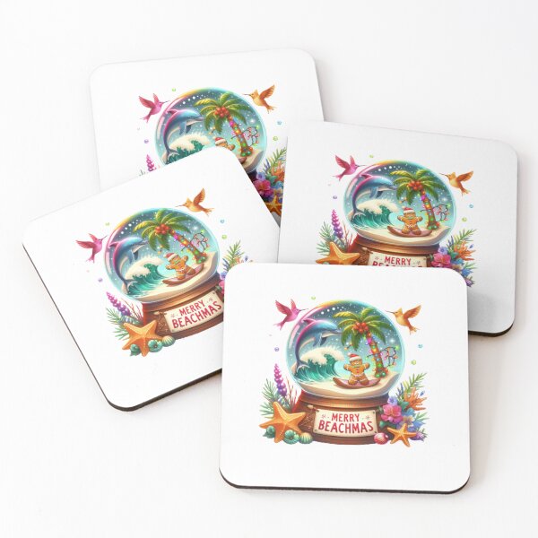 Item preview, Merry Beachmas Palm Trees Florida XMas Tropical Christmas Gear CLASSIC T-Shirt designed and sold by inkfluenceart.