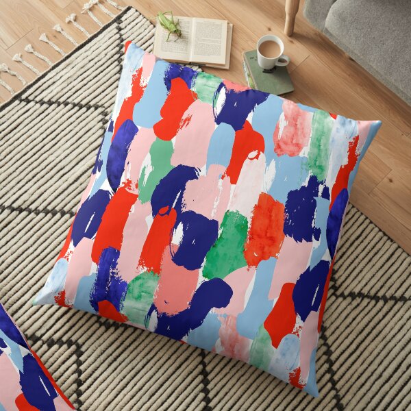 Modern paint strokes pattern Floor Pillow