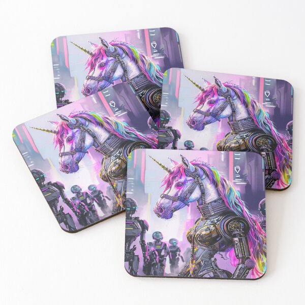 Item preview,  Unicornio punk en una ciudad futurista designed and sold by Collection de trésors .