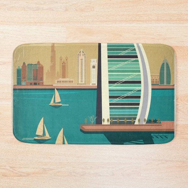 Item preview, Dubai Vintage Travel Poster designed and sold by TravelerRat.
