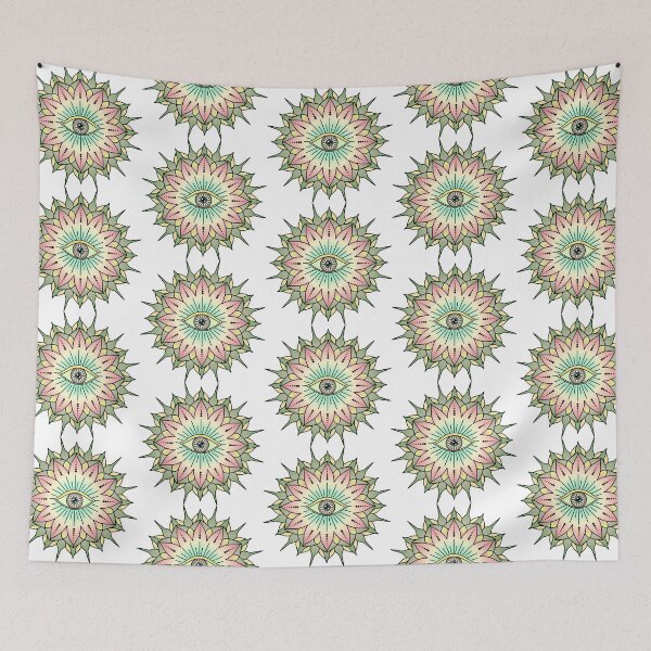 Item preview, Mystic eye in round mandala designed and sold by kiyanochka.