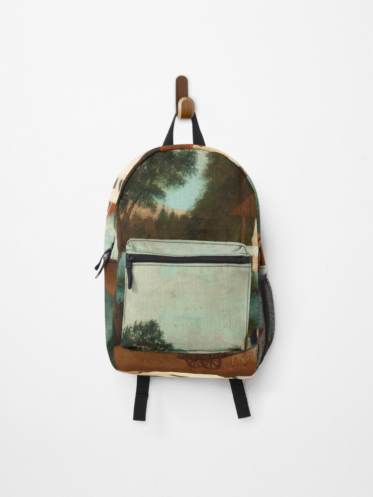 Thumbnail 1 of 3, Backpack, Landscape with Watermill designed and sold by Craphe.