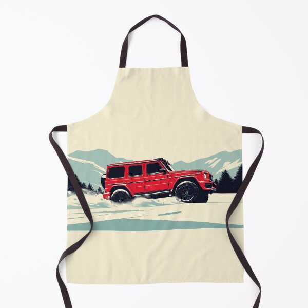 Item preview, Red Merc 4x4 SUV Luxury Car Christmas Wagon Dashing through the snow designed and sold by blackdogshop.