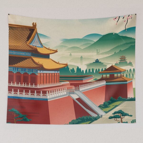 Item preview, Shenyang Vintage Travel Poster designed and sold by TravelerRat.