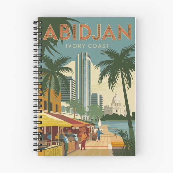 Item preview, Abidjan Vintage Travel Poster designed and sold by TravelerRat.