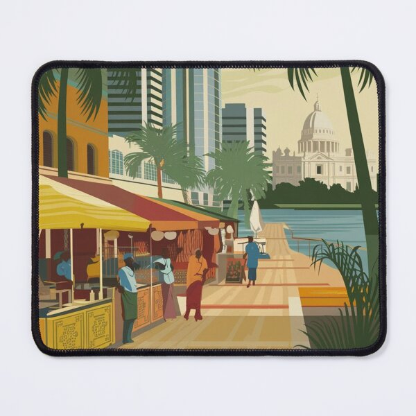 Item preview, Abidjan Vintage Travel Poster designed and sold by TravelerRat.