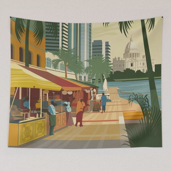 Item preview, Abidjan Vintage Travel Poster designed and sold by TravelerRat.