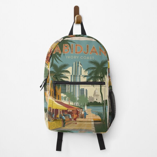 Item preview, Abidjan Vintage Travel Poster designed and sold by TravelerRat.