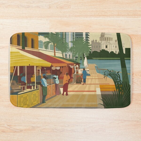Item preview, Abidjan Vintage Travel Poster designed and sold by TravelerRat.
