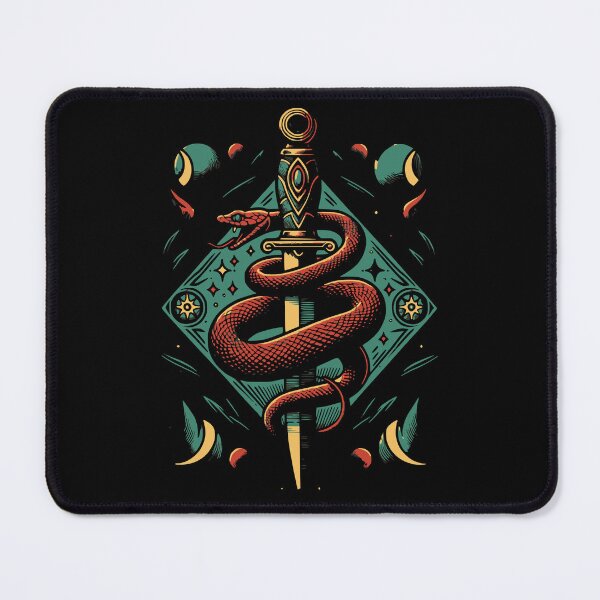 Item preview, Snake and Dagger Occult Oracle Card designed and sold by PitchBlackIcon.