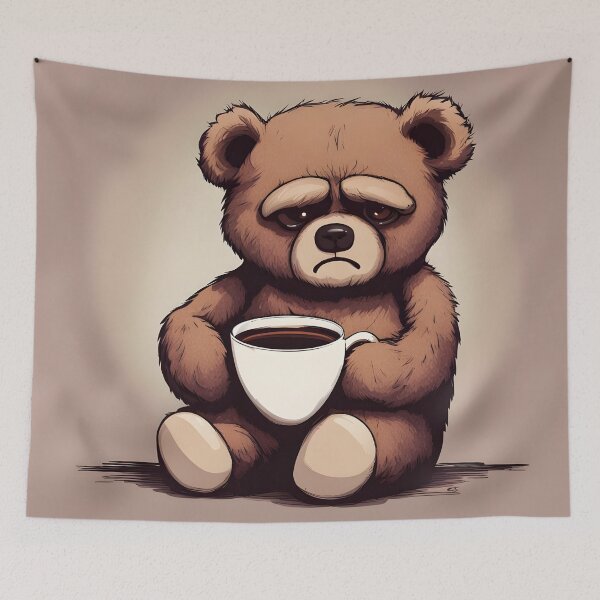 Artikelvorschau, Mürrischer Teddybär braucht Kaffee entworfen und verkauft von neilfitzgerald.