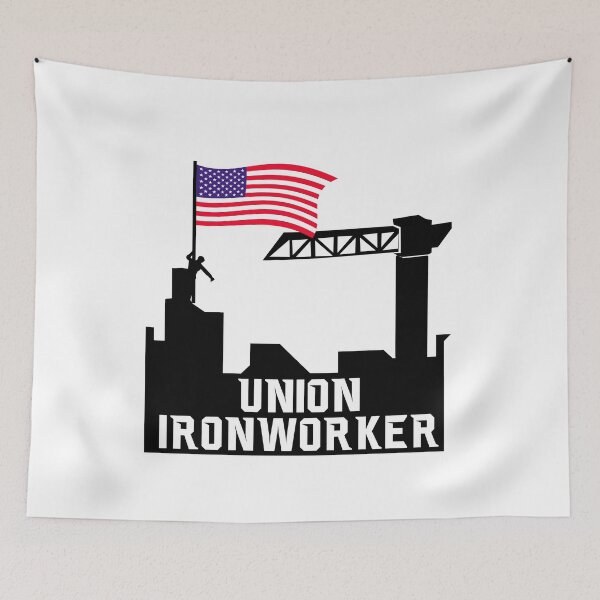 Item preview, Union Ironworker Proud American Flag  designed and sold by CreativeStrike.