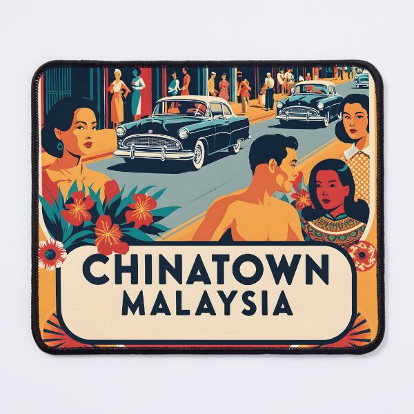 Item preview, Kuala Lumpur Chinatown Malaysia Vintage Travel Tourism designed and sold by TravelersGems.