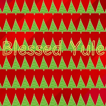 Artwork thumbnail, Blessed Yule Repeat Tree Pattern by Ae'la