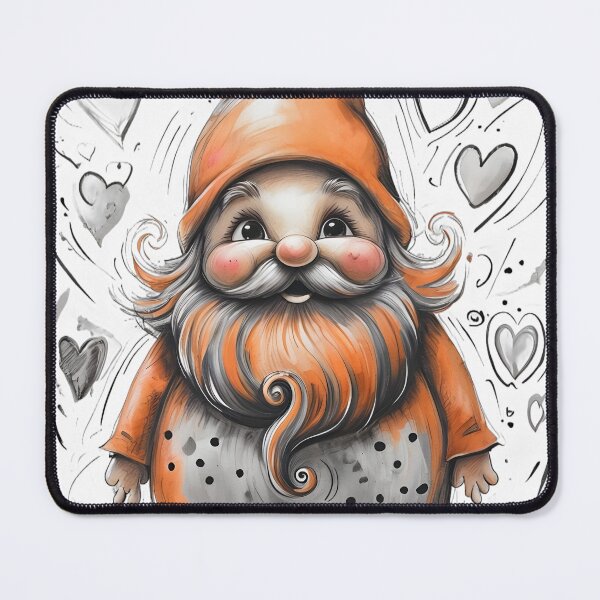 Item preview, Playful Christmas Gnome Illustration With Heart Details designed and sold by Ink & Fabric.