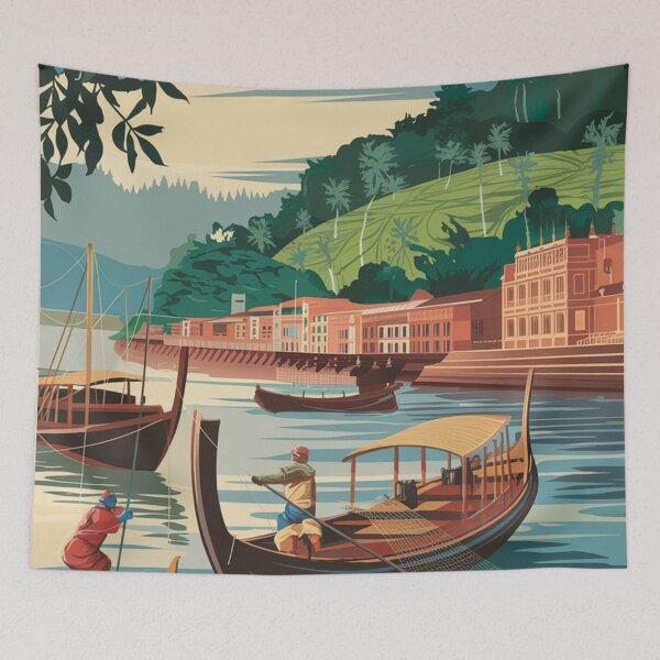 Item preview, Chittagong Vintage Travel Poster designed and sold by TravelerRat.