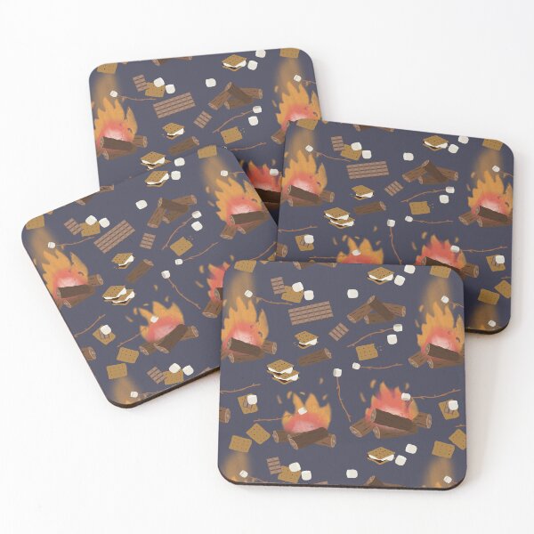 Item preview, Camping Fire Outdoor Adventure & Marshmallows Pattern designed and sold by idovedesign.