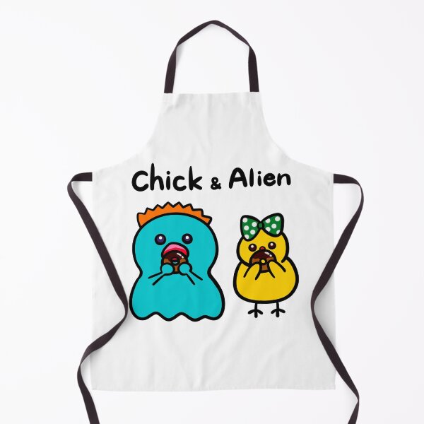 Item preview, Space chick with green ribbon stuffing donuts with alien designed and sold by Demeka-chan.