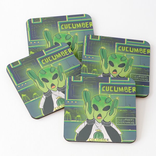 Item preview, Funny Alien Cucumber Fan designed and sold by Penguin-dreams.
