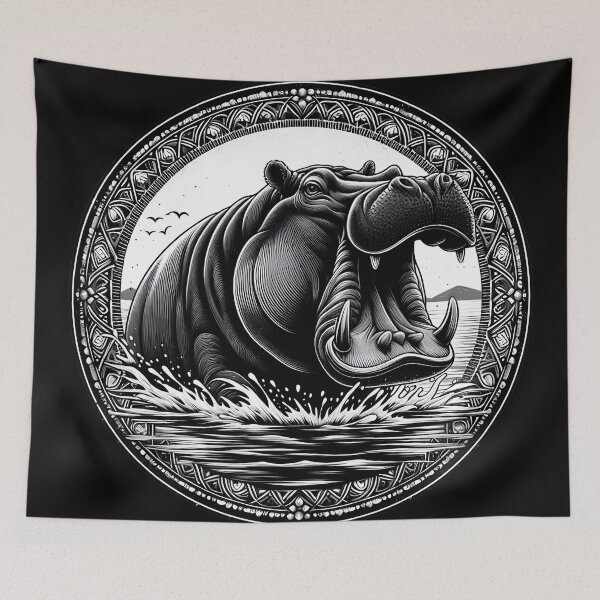 Item preview, Hippo Art #17 | Hippo Lovers designed and sold by ksgraphics222.