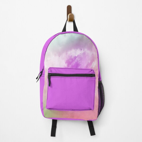 Item preview, Rainbow fluffy clouds on a colorful sky background designed and sold by by-jwp.