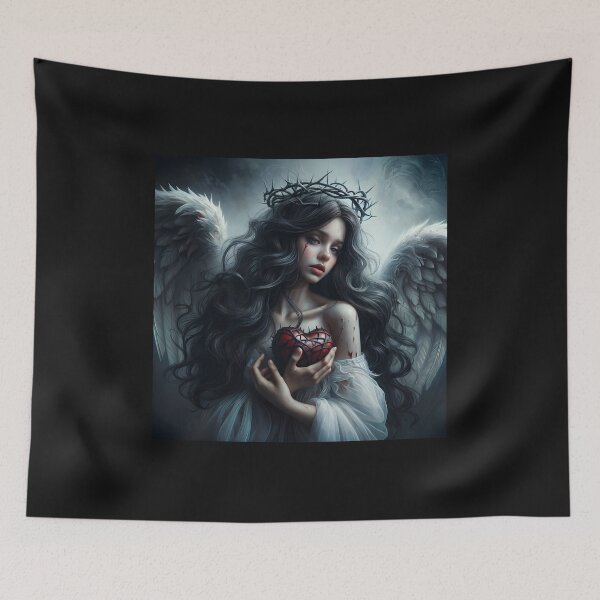 Item preview, Sad Gothic Angel Heart designed and sold by ValewithanE.