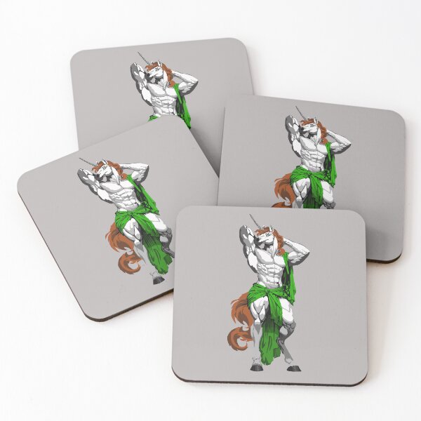Item preview, Flexing Unicorn guy, in Green  designed and sold by KlakkDrawsStuff.