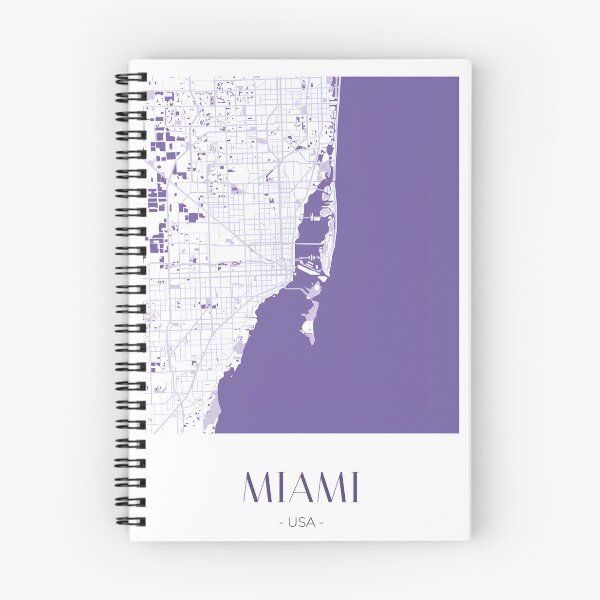 Item preview, Miami Map – Lavender and White Design designed and sold by TerraFrame.