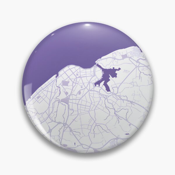 Item preview, Havana Map – Lavender and White Design designed and sold by TerraFrame.