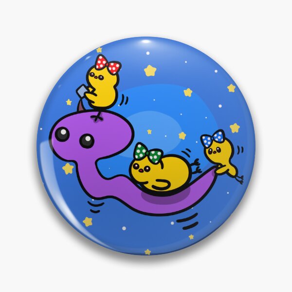 Item preview, Space chicks swimming through space on aliens designed and sold by Demeka-chan.