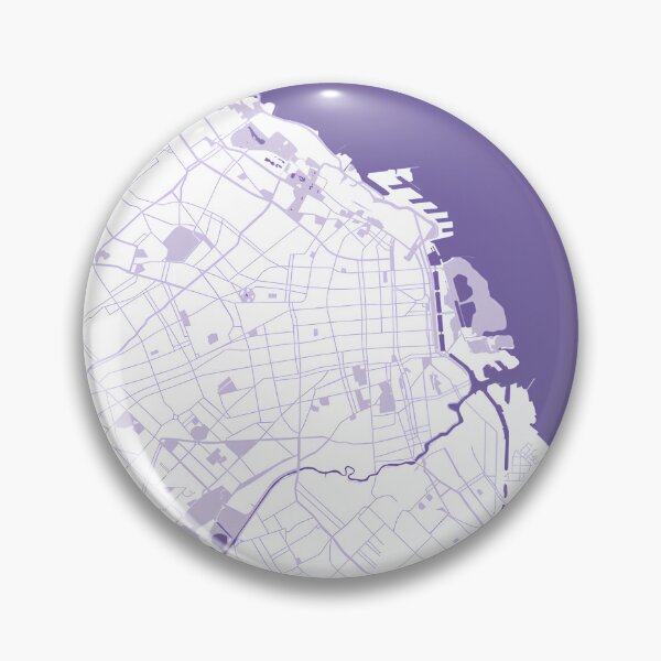 Item preview, Buenos Aires Map – Lavender and White Design designed and sold by TerraFrame.