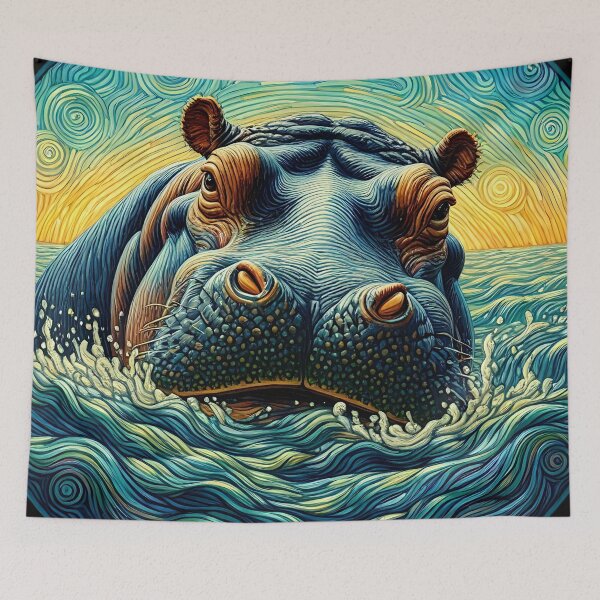 Item preview, Hippo Art #19 | Hippo Lovers designed and sold by ksgraphics222.
