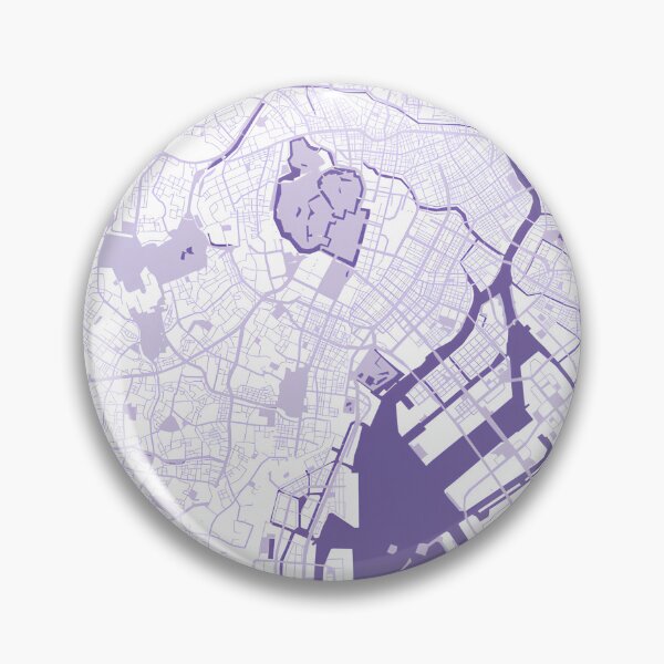 Item preview, Tokyo Map – Lavender and White Design designed and sold by TerraFrame.