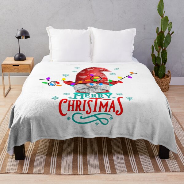 Item preview, Merry Christmas! Festive design with Gnome and Christmas lights. designed and sold by FreeSoulLab.
