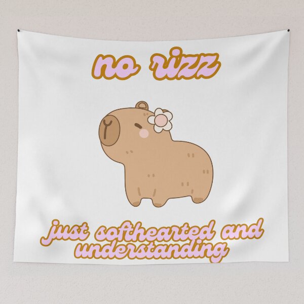 Item preview, capybara no rizz just soft hearted and understanding designed and sold by Loveartse.