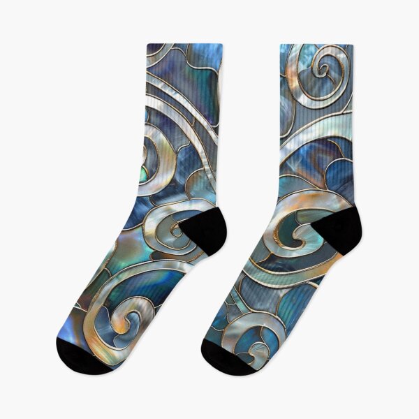 Artikelvorschau, Neuseeland Māori Paua Muster Koru Design 75 entworfen und verkauft von GrinGalore.