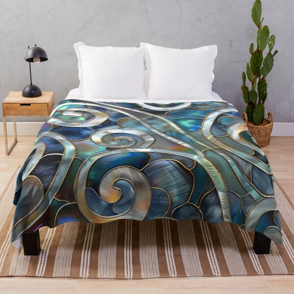 Artikelvorschau, Neuseeland Māori Paua Muster Koru Design 75 entworfen und verkauft von GrinGalore.