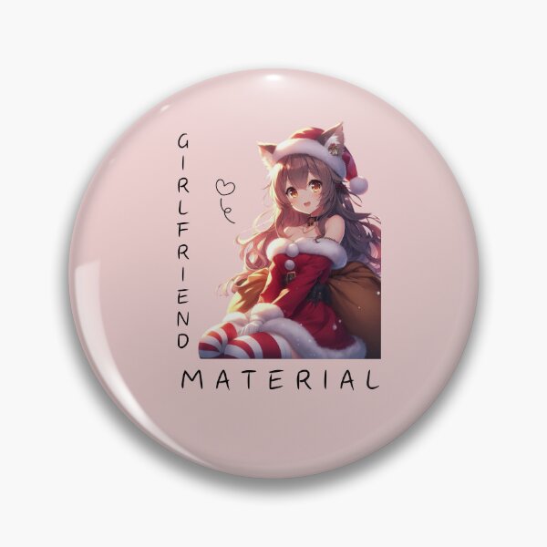 Item preview, Anime Cute Girlfriend Material chick Christmas Theme (silvergoldvisionary)   designed and sold by SGVisionary.