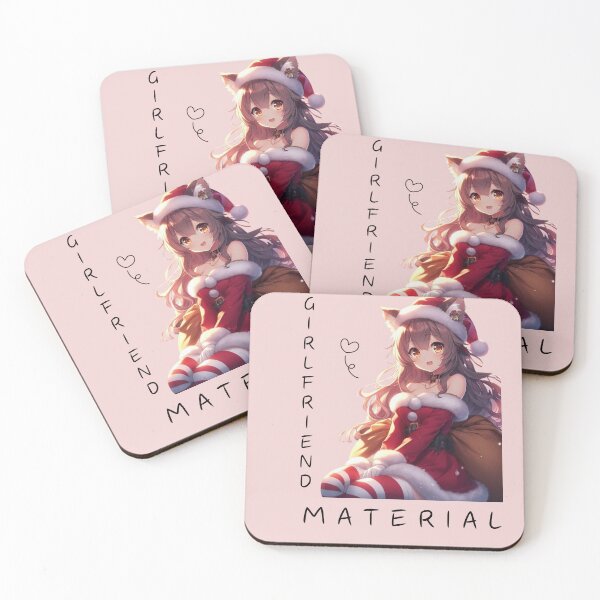 Item preview, Anime Cute Girlfriend Material chick Christmas Theme (silvergoldvisionary)   designed and sold by SGVisionary.