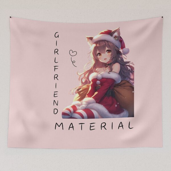 Item preview, Anime Cute Girlfriend Material chick Christmas Theme (silvergoldvisionary)   designed and sold by SGVisionary.