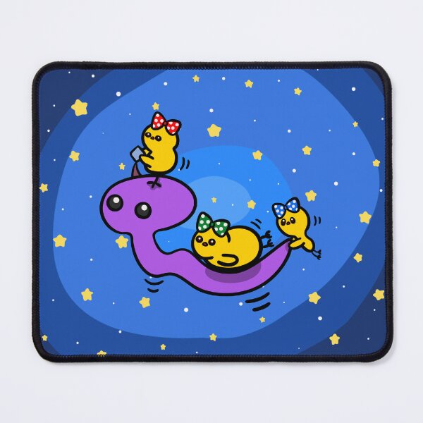 Item preview, Space chicks swimming through space on aliens designed and sold by Demeka-chan.