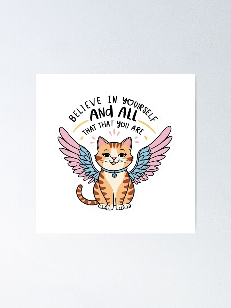 Little Angel Cats Make Life Better Angel Cat Inspirational Sticker
