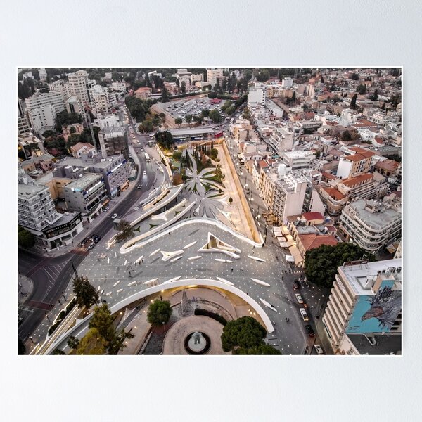 Nicosia - Abstract shapes in the city Poster