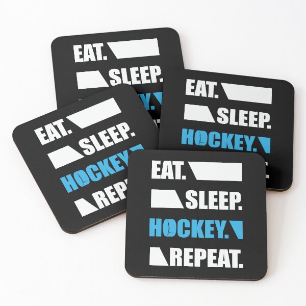 Item preview, EAT SLEEP HOCKEY REPEAT designed and sold by ArtHavenDesign.